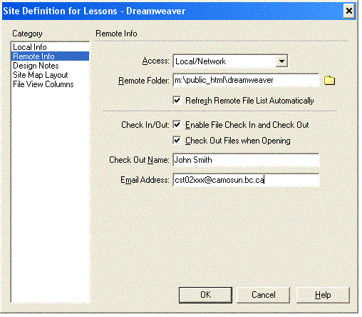 Dreamweaver network